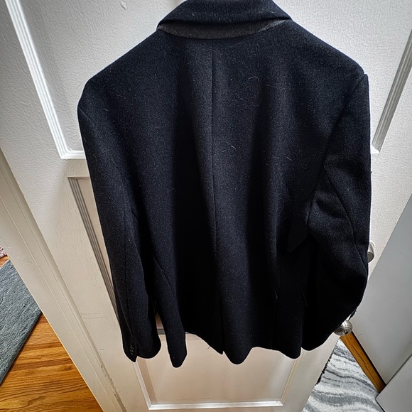 GAP Wool Blend Pea Coat Jacket Charcoal (M) - Picture 10 of 14